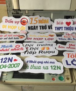 In Nhanh ,Hashtag Kỷ Yếu Họp Lớp, Học Sinh Tựu Trường Giá Rẻ 4 Hashtag cầm tay In Nhanh Bảo Thương