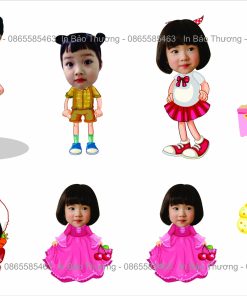 Fomex Sinh Nhật Chibi Girl 3 Sản phẩm In Nhanh Bảo Thương