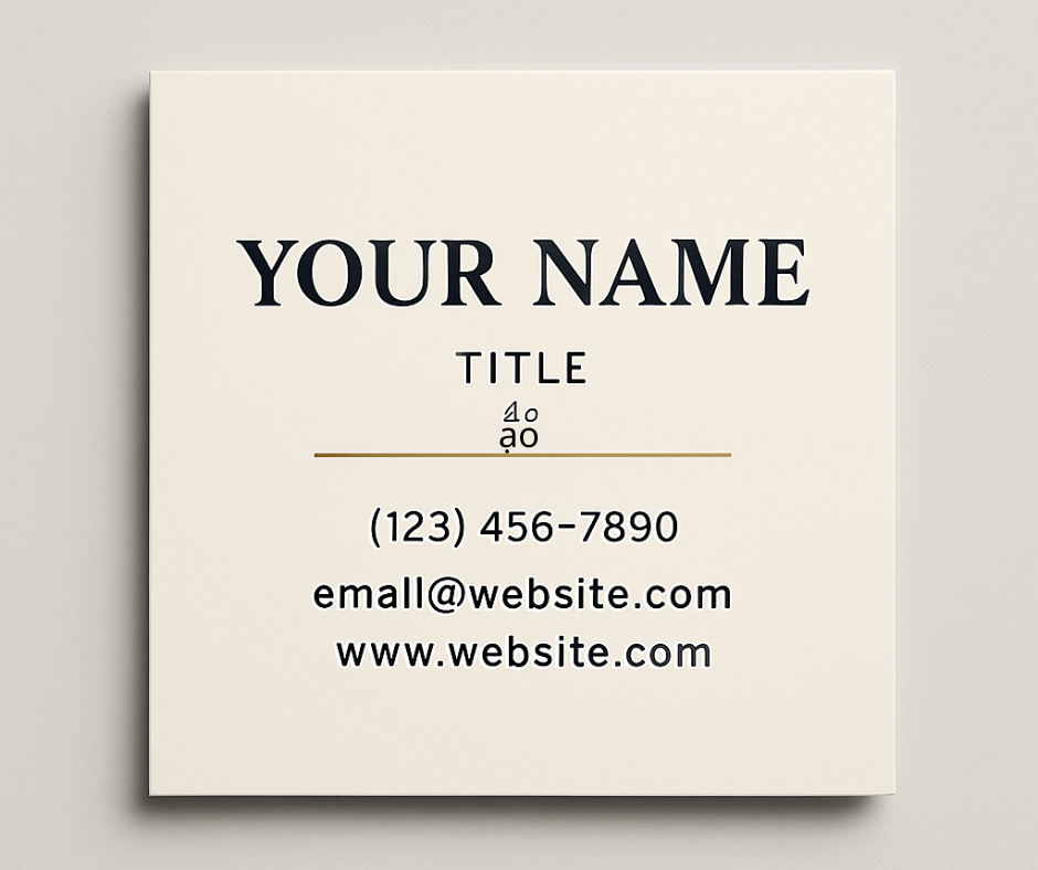 Danh thiếp – name card hình vuông